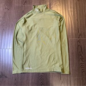 Under Armour ColdGear Mock Compression Shirt Men’s LG Green Long Sleeve